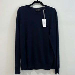 Vince NWT navy blue crewneck extra fine merino wool sweater